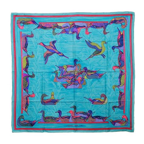 hermes vintage designer duck scarf|farfetch Hermes scarf.